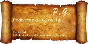 Podhorszky Gizella névjegykártya
