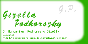 gizella podhorszky business card